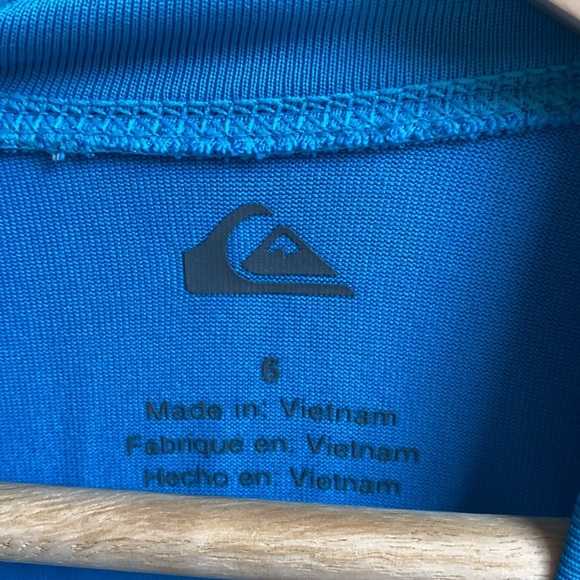 Sz 6 Kids Quiksilver L/S Rashguard UV - Picture 4 of 9